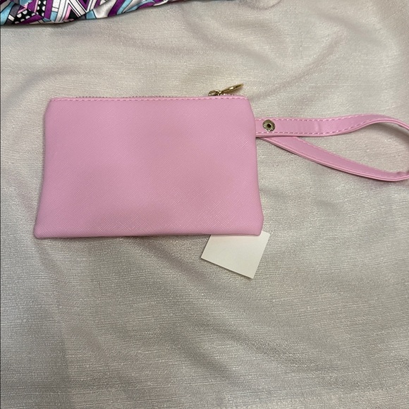 Valentino Orlandi Italian Pink Women's Handbag With Wristlet - Picture 9 of 15